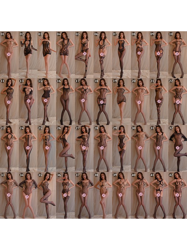 Blind Box Gifts Free Shipping Random 3pcs Sexy Lingerie for Women Naughty Fishnet Lingerie Set Bodysuit Outfits Teddy Sheer Mesh Erotic