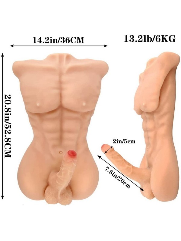 Real Half-body Simulation Dildo Female Masturbation Vagina Sex Toy PL-01