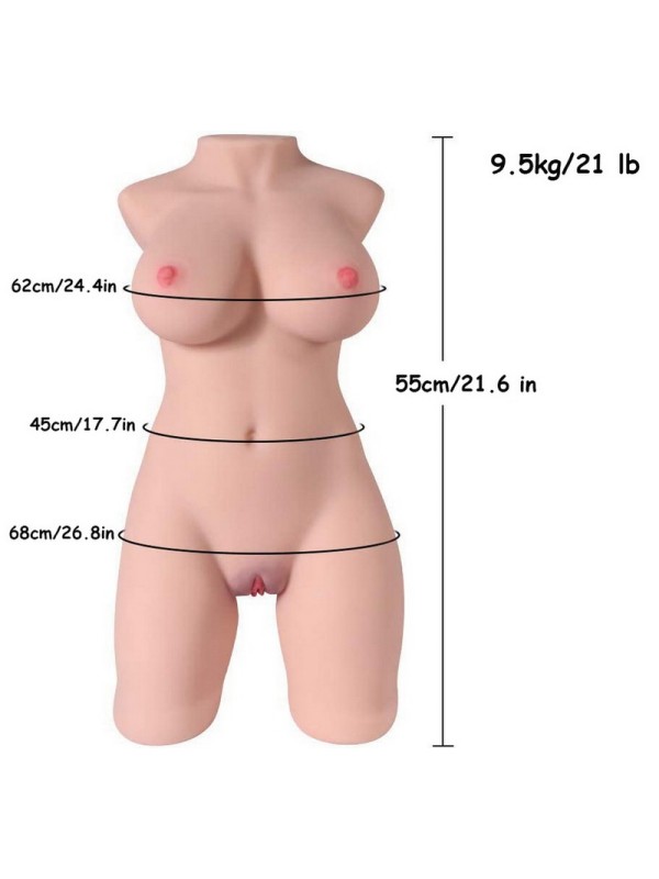 Half Body Sex Doll with Skeleton Breast Real Adult Sex Toys PL-013 