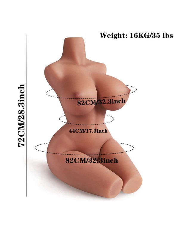 Half Body Torso Love Doll Realistic Vagina Breast Anus Sex Doll for Male Masturbation Sex Toy PL-018